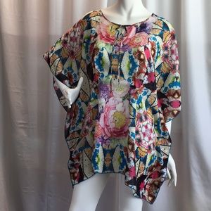 Johnny Was 100% Silk XL Top NWT